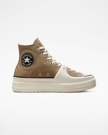 Tenis Converse Chuck Taylor All Star Construct Cano Alto Masculino Caqui Pretas | PT C083P04